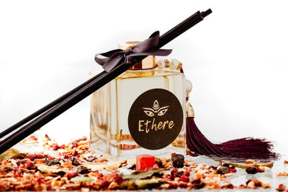 Ethere prabangus kvapų difuzorius 150 ml + juodos lazdelės