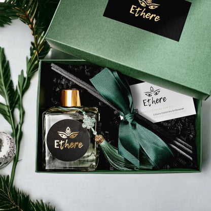 Ethere prabangus kvapų difuzorius 150 ml + juodos lazdelės