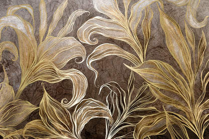 Augalinis paveikslas „Ilia“ – su auksiniu motyvu