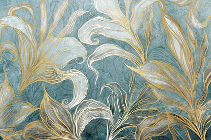 Augalinis paveikslas „Ilia“ – su auksiniu motyvu