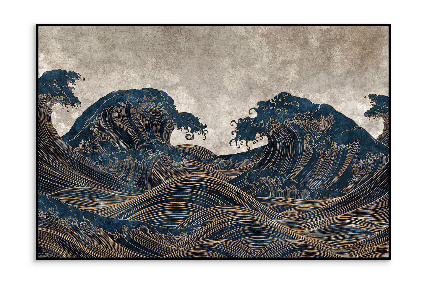 Auksiniu akcentu paveikslas Waives