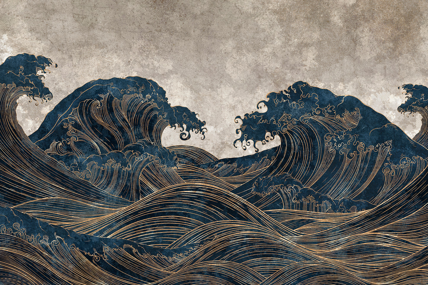 Auksiniu akcentu paveikslas Waives