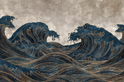 Auksiniu akcentu paveikslas Waives