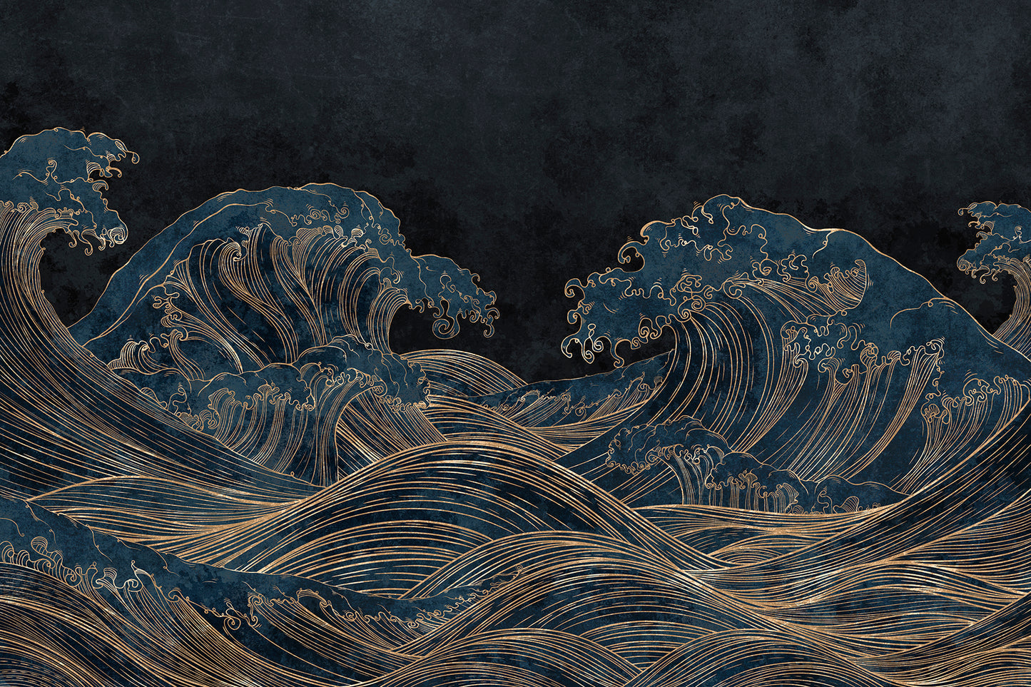 Auksiniu akcentu paveikslas Waives