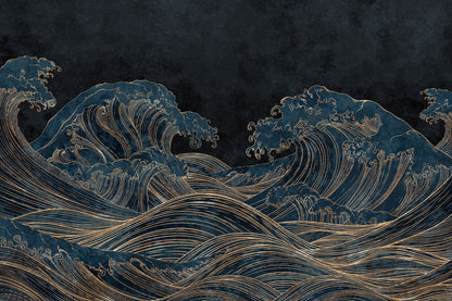 Auksiniu akcentu paveikslas Waives