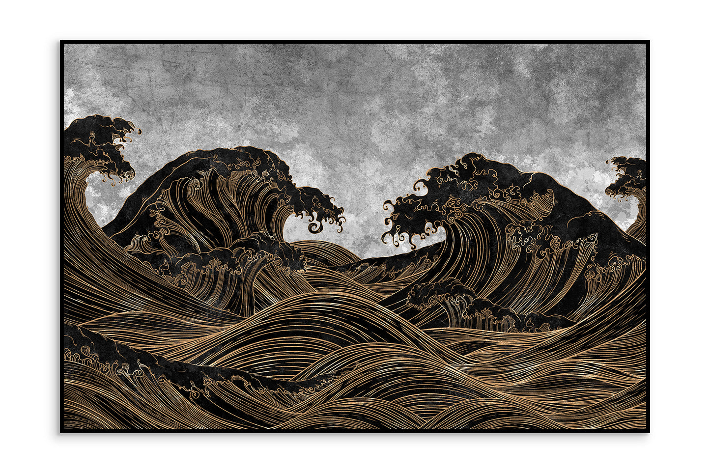 Auksiniu akcentu paveikslas Waives