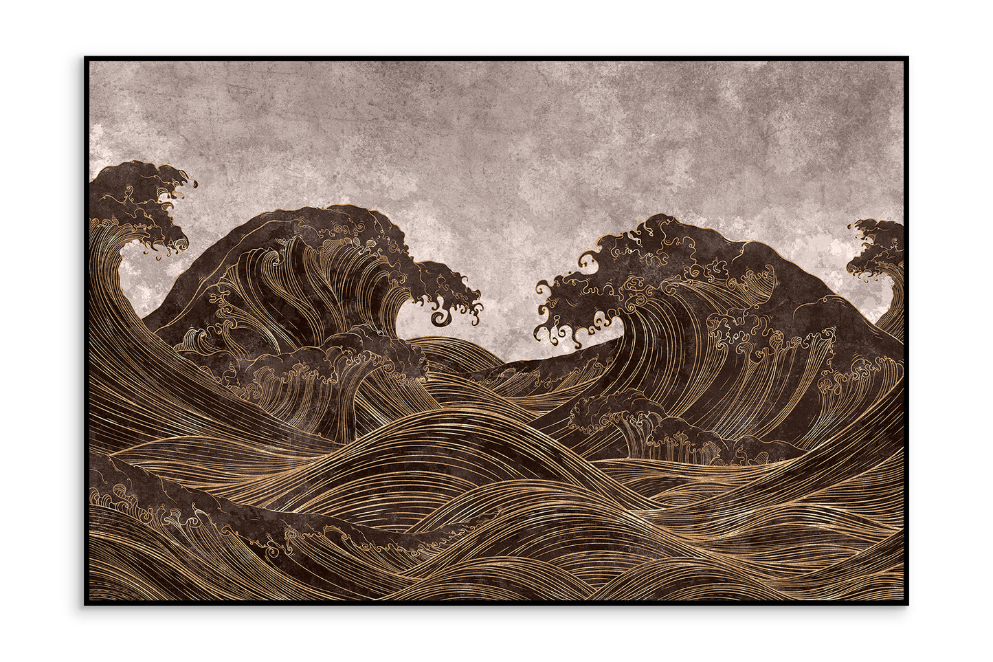 Auksiniu akcentu paveikslas Waives