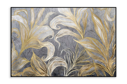 Augalinis paveikslas „Ilia“ – su auksiniu motyvu