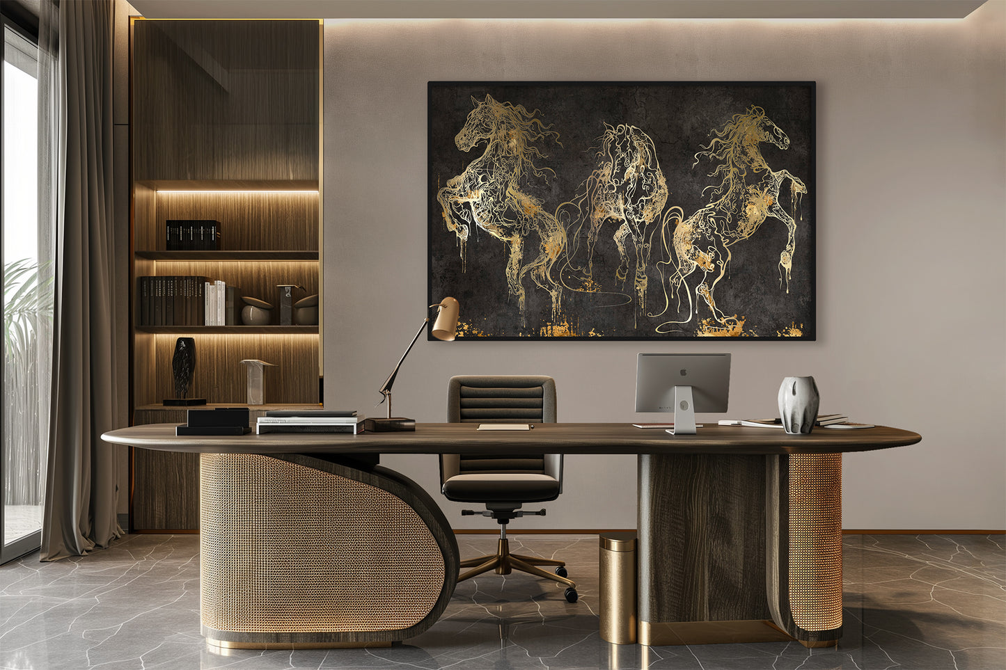 Paveikslas Cavallo su auksiniu akcentu