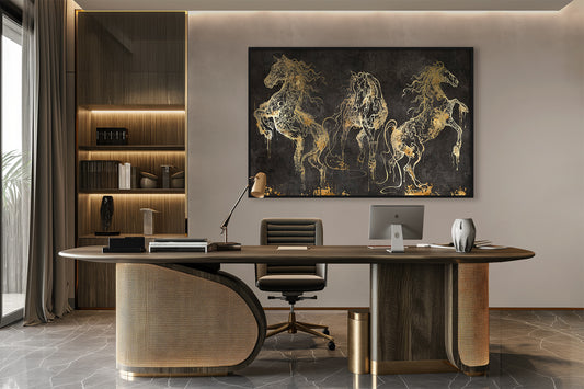 Paveikslas Cavallo su auksiniu akcentu