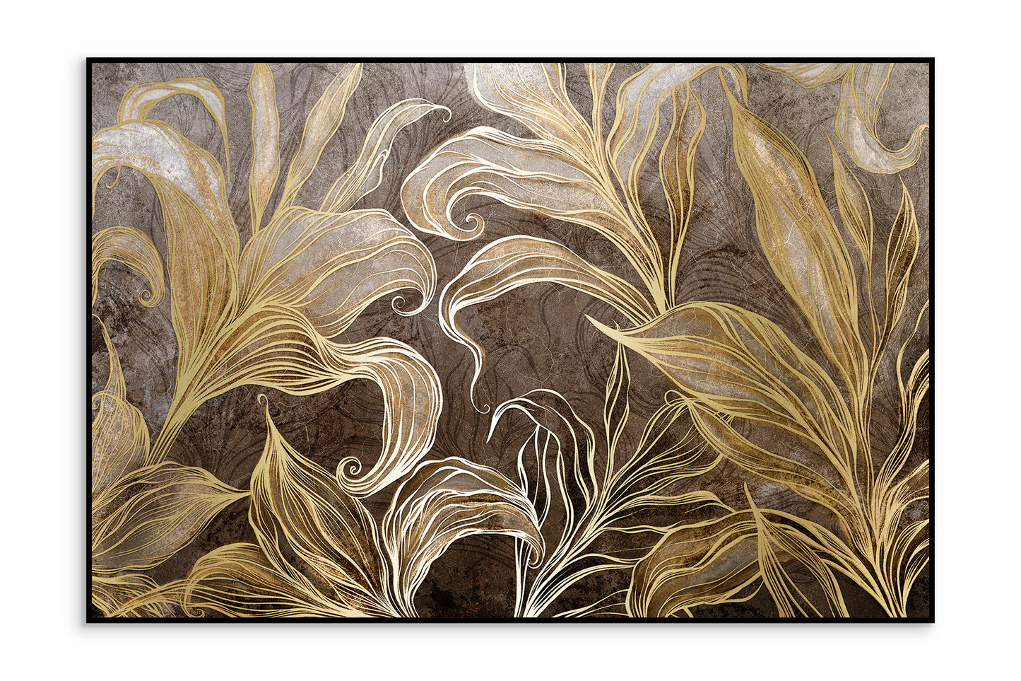 Augalinis paveikslas „Ilia“ – su auksiniu motyvu