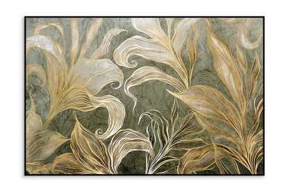 Augalinis paveikslas „Ilia“ – su auksiniu motyvu