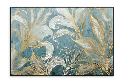 Augalinis paveikslas „Ilia“ – su auksiniu motyvu