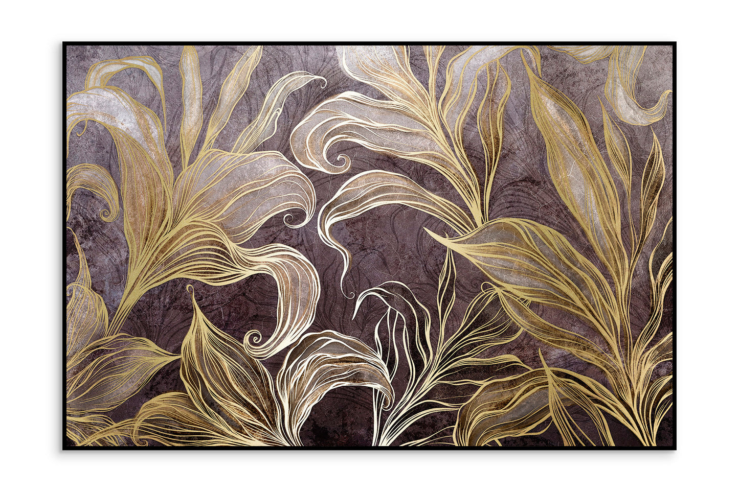 Augalinis paveikslas „Ilia“ – su auksiniu motyvu