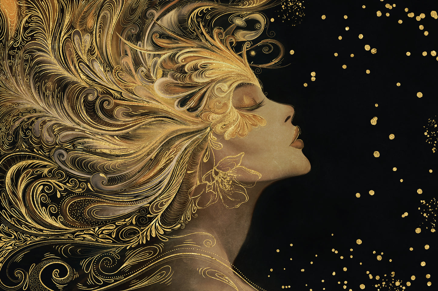 Paveikslas Auren su auksiniu akcentu