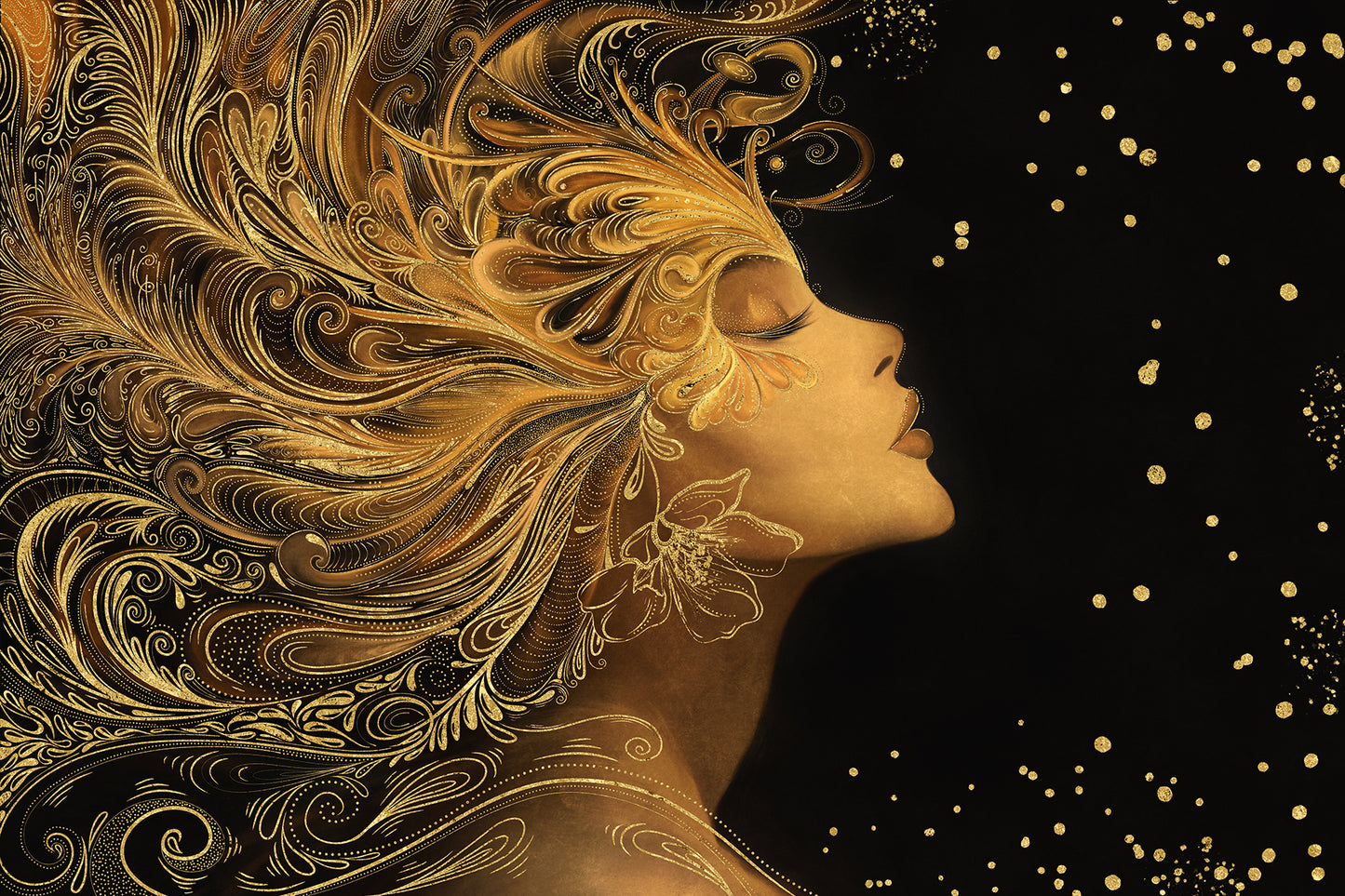 Paveikslas Auren su auksiniu akcentu