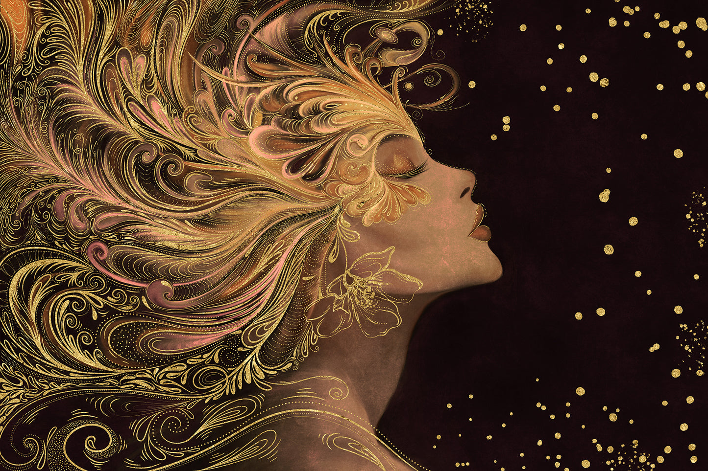 Paveikslas Auren su auksiniu akcentu