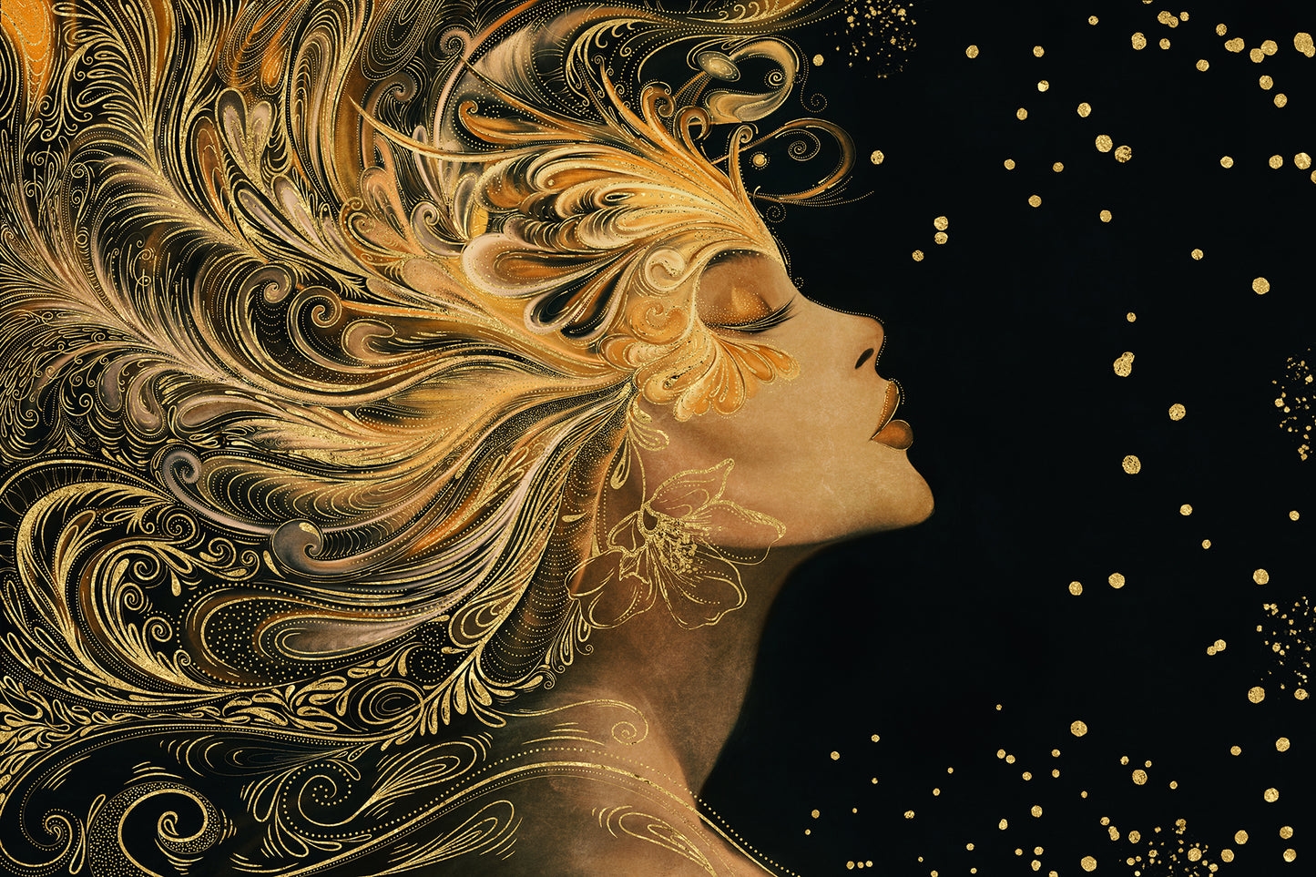 Paveikslas Auren su auksiniu akcentu