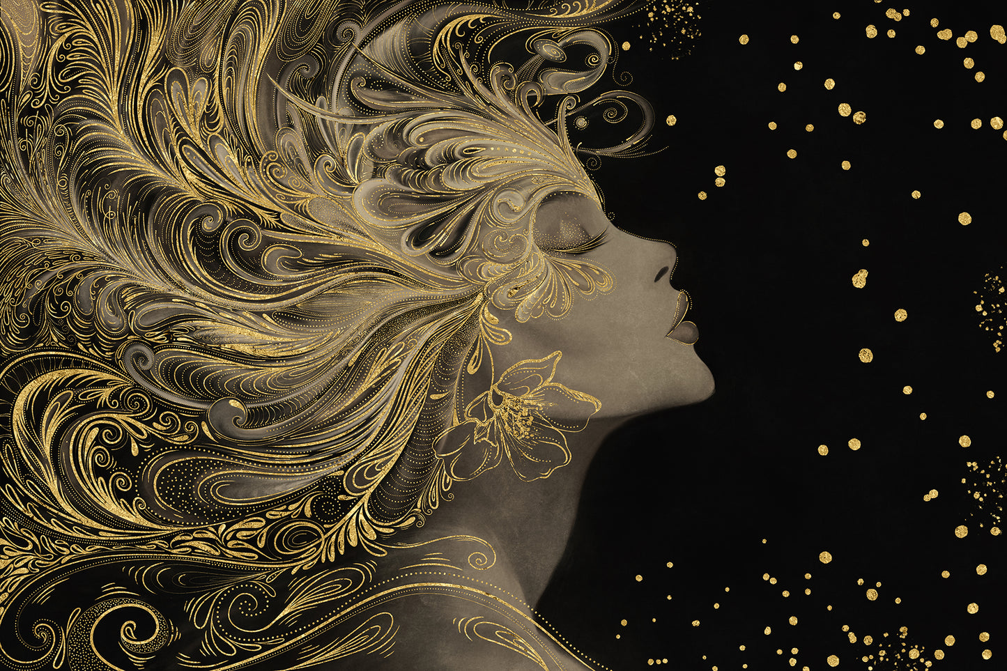 Paveikslas Auren su auksiniu akcentu