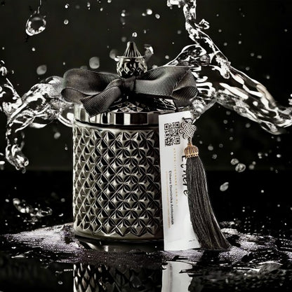 Ethere sojų vaško žvakė „Juodasis Krištolas“