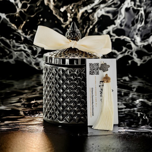 Ethere sojų vaško žvakė „Juodasis Krištolas“